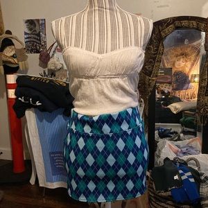 urban outfitters plaid mini skirt
